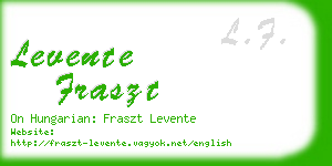 levente fraszt business card